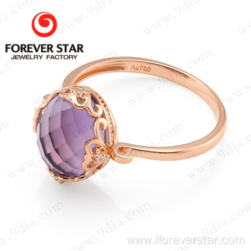 Amethyst 14K Gold Jewelry Ring Wholesales